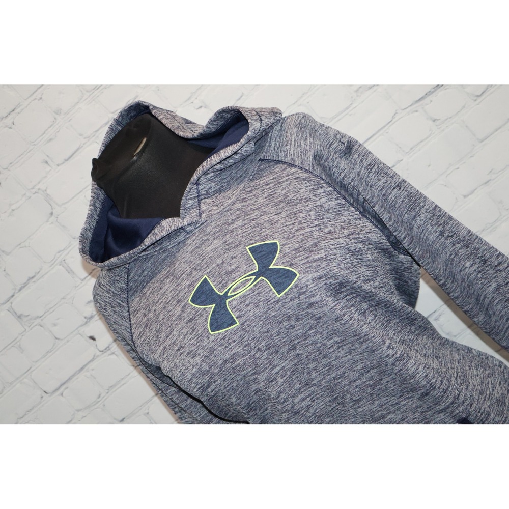 Under Armour Hoodie Women Large Blue Space Dye ColdGear Pullover Logo